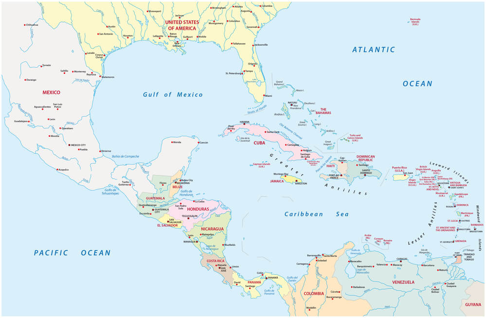 Übersichtskarte - Karibik