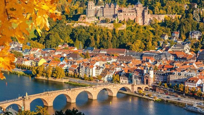 Heidelberg Deutschland im Sonnenschein