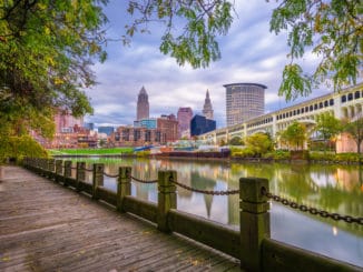 Cleveland, Ohio, USA Downtown Skyline