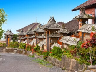 Landstraße auf Bali, Indonesien
